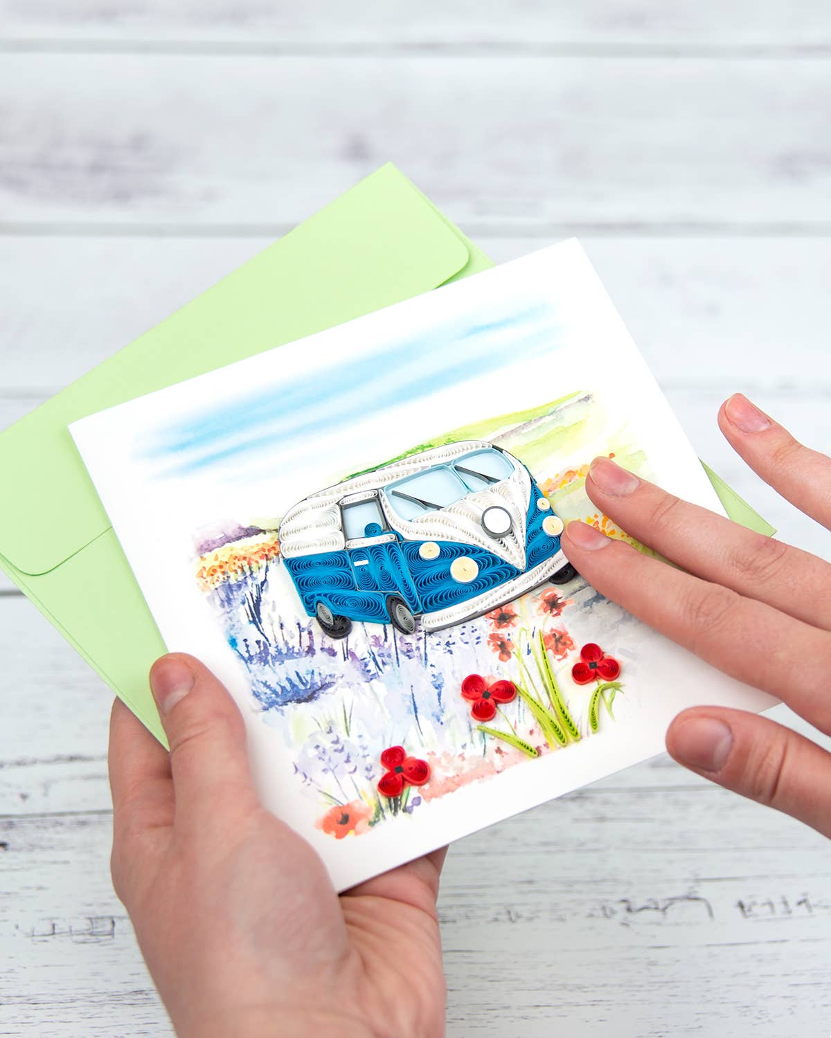 Road Trip Quilled Greeting Card