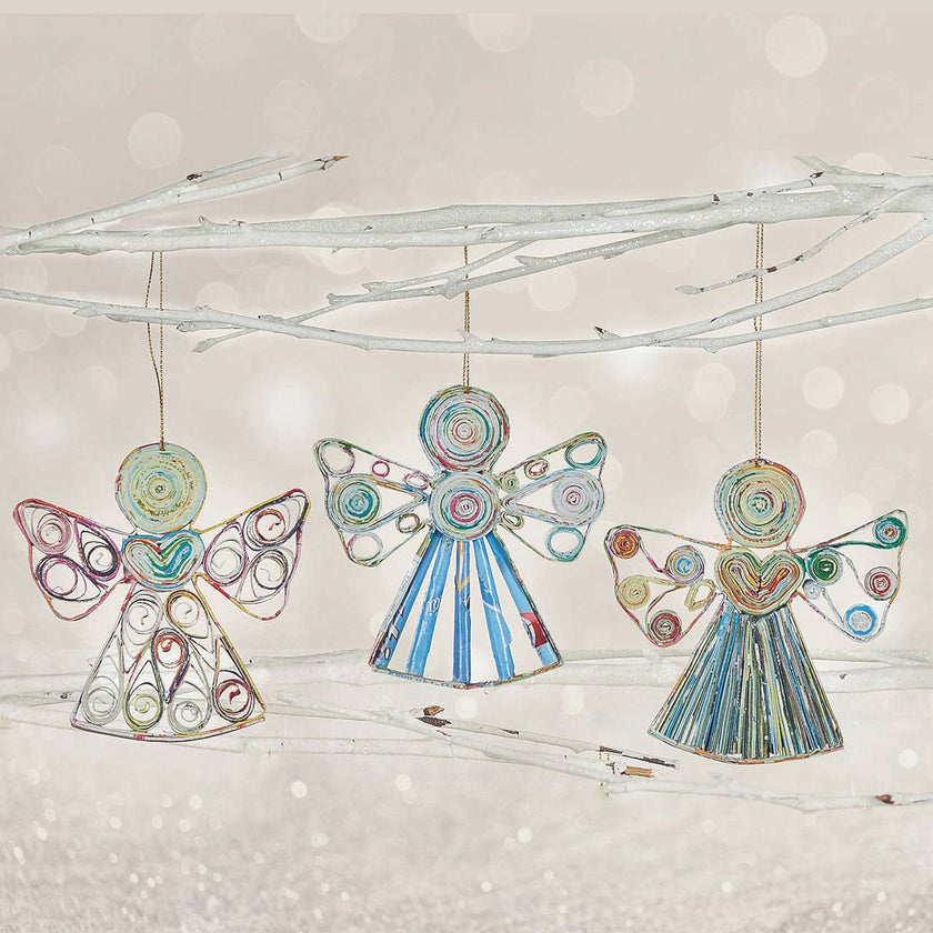 Quilled Angels Christmas Ornaments