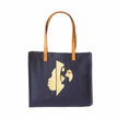 Canvas Tote Bag – Leather Handle Shoulder Bag: Jungle Green
