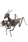 Recycled Metal Praying Mantis Sculpture