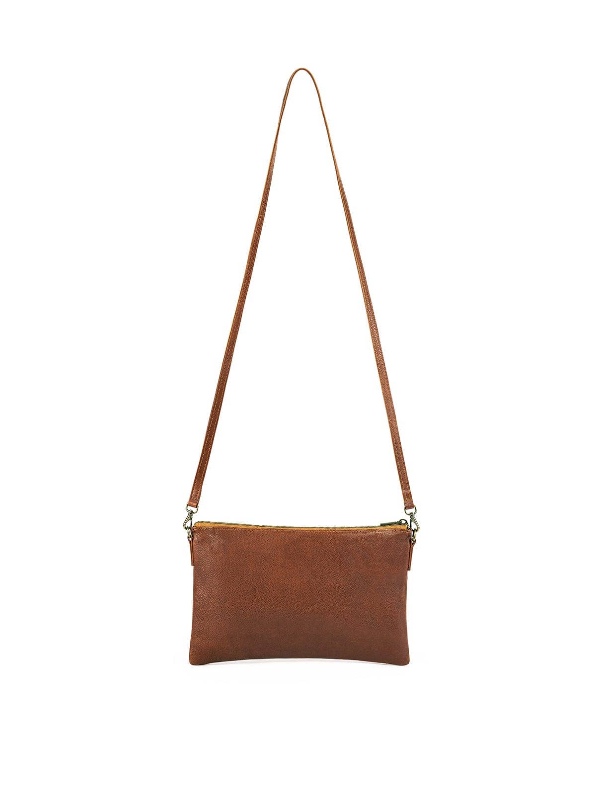 Woven Crossbody Clutch: Mahogany