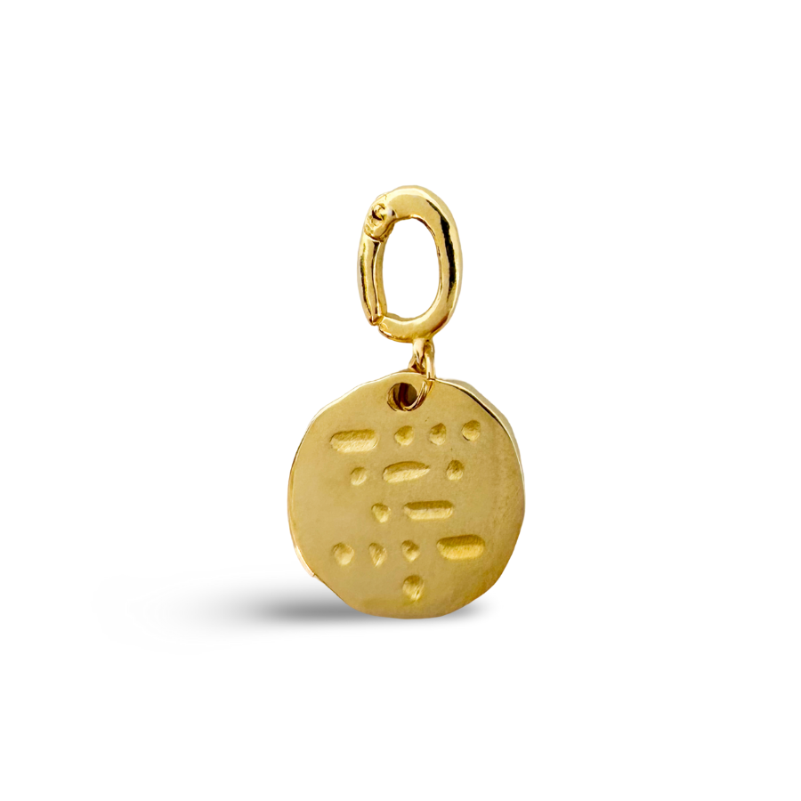 BRAVE Morse Code Gold Charm