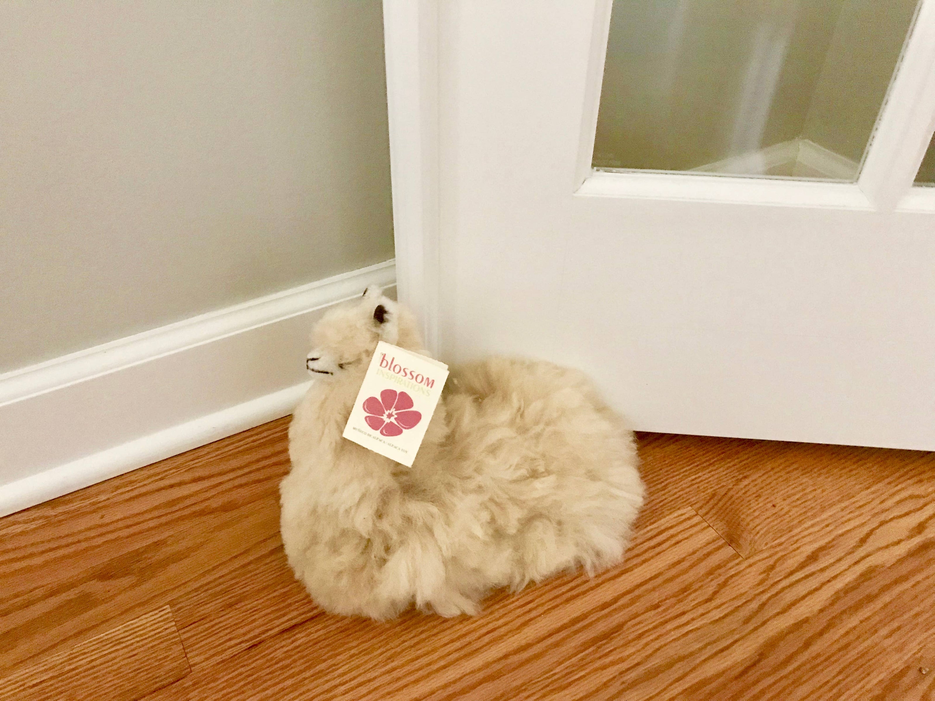 Doorstop Sitting Alpaca Toy