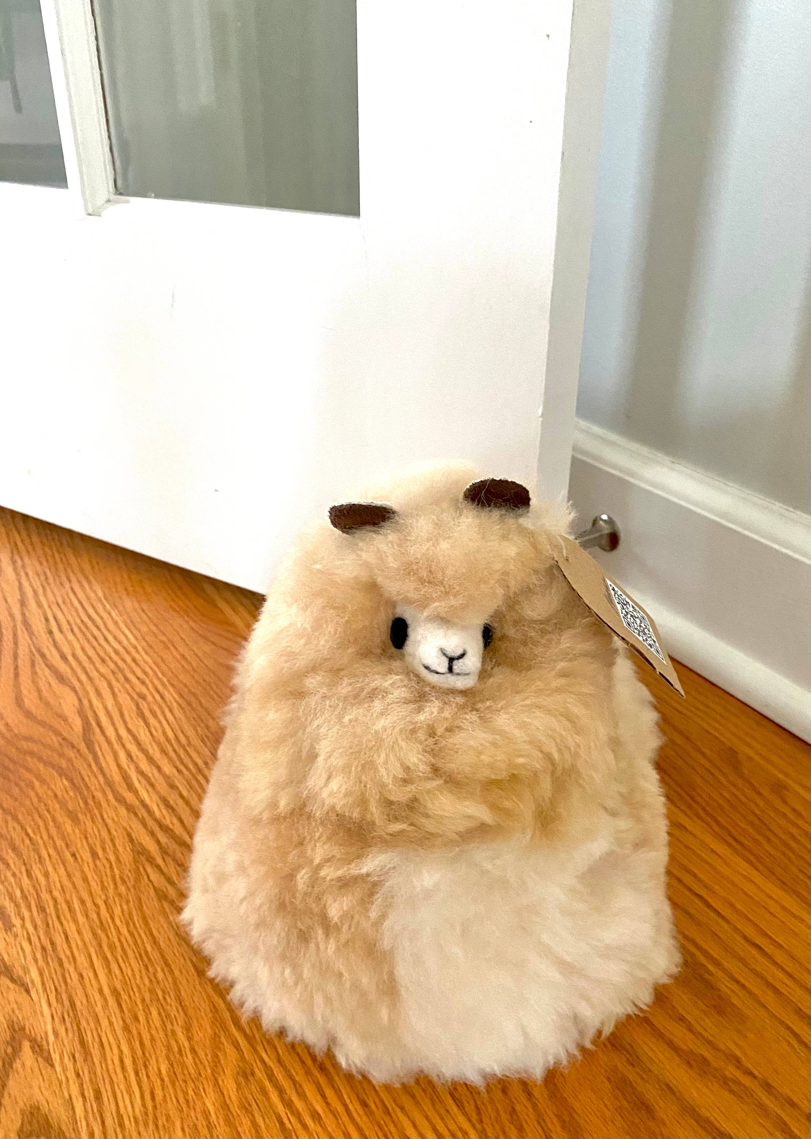 Doorstop Sitting Alpaca Toy