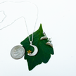 Mother-of-Pearl Moon Studs - Sterling Silver, Indonesia