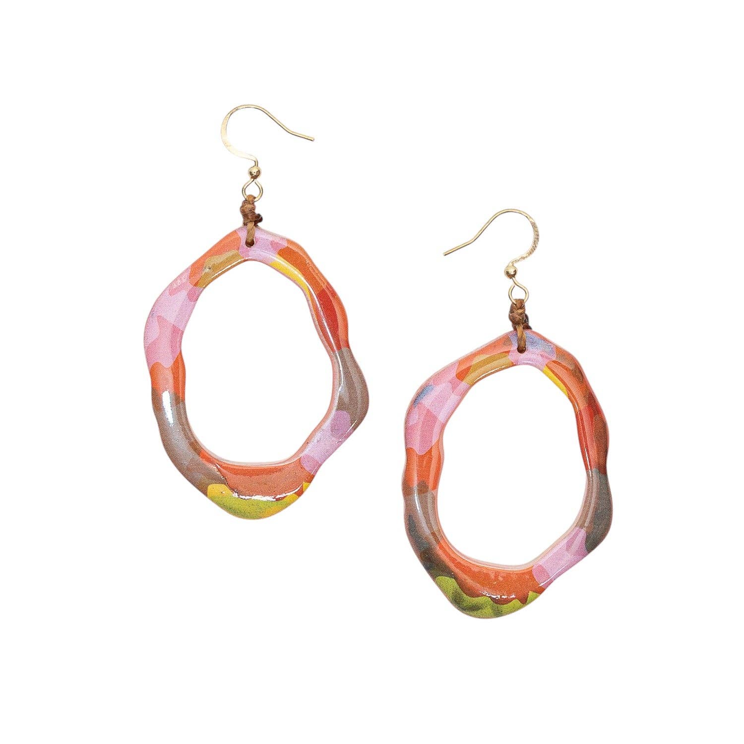 Kira Earrings: Forest Green Combo
