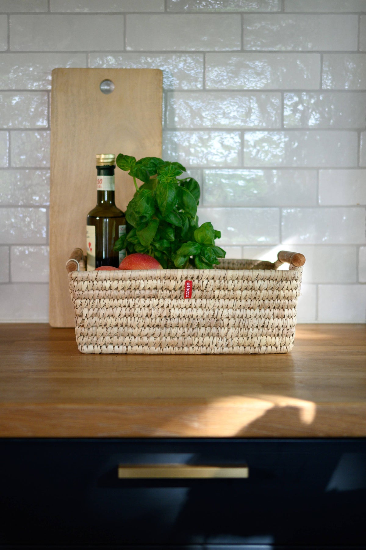 Basket with Wood Handles