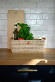 Basket with Wood Handles