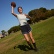 Socks that Support Youth Sports: Black Footballs