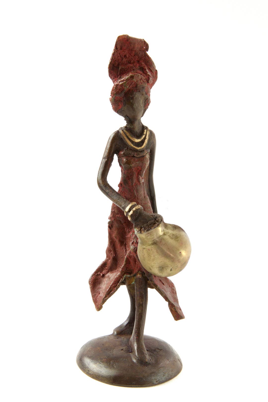 Water Bearer Burkina Bronze Sculpture