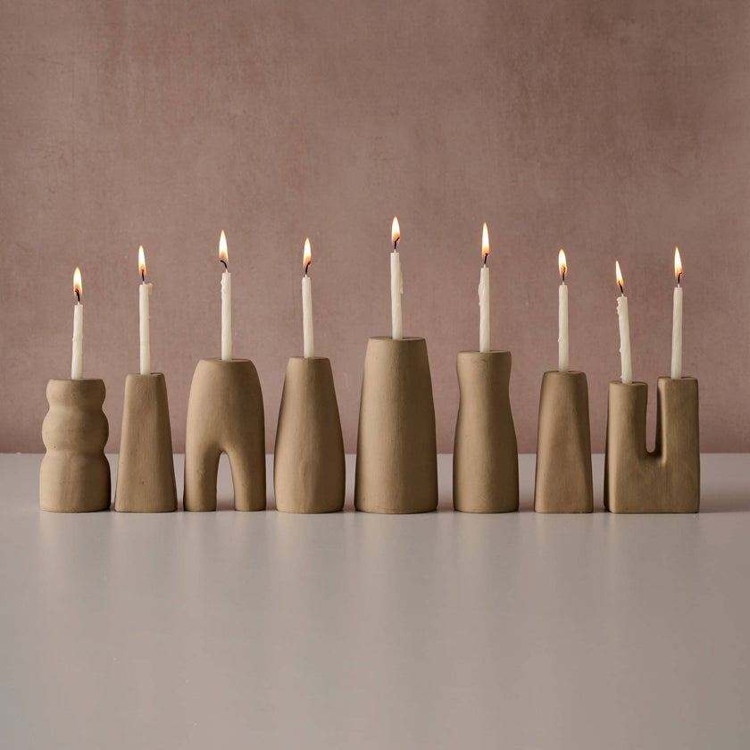 Prakasa Modern Terracotta Menorah