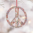 Quilled Peace Sign Christmas Ornament
