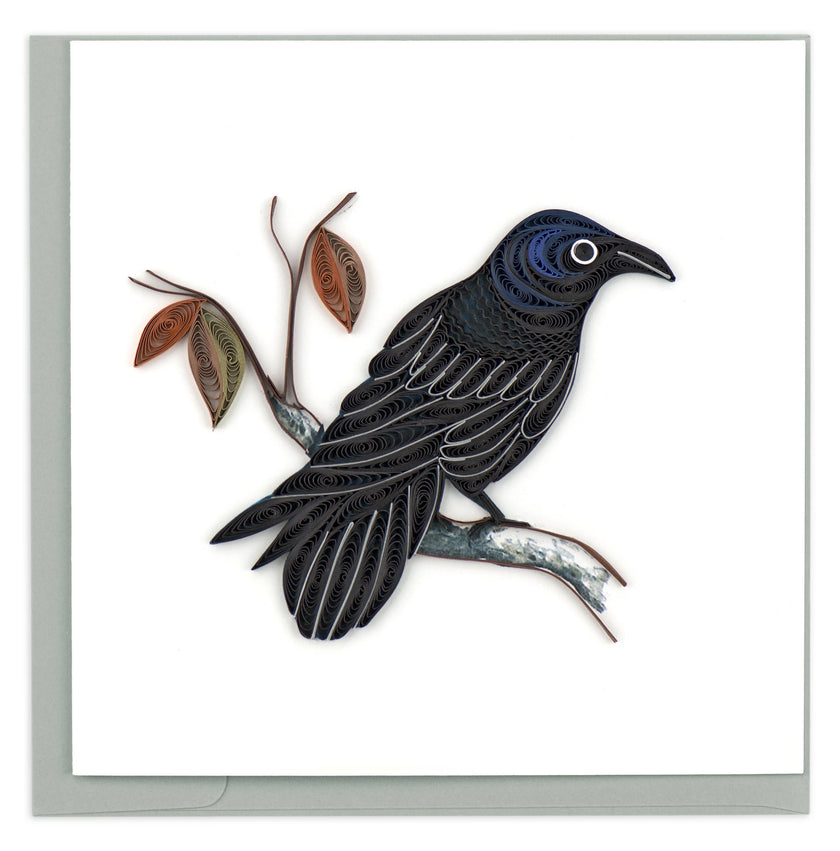 Raven Everyday Quilled Greeting Card
