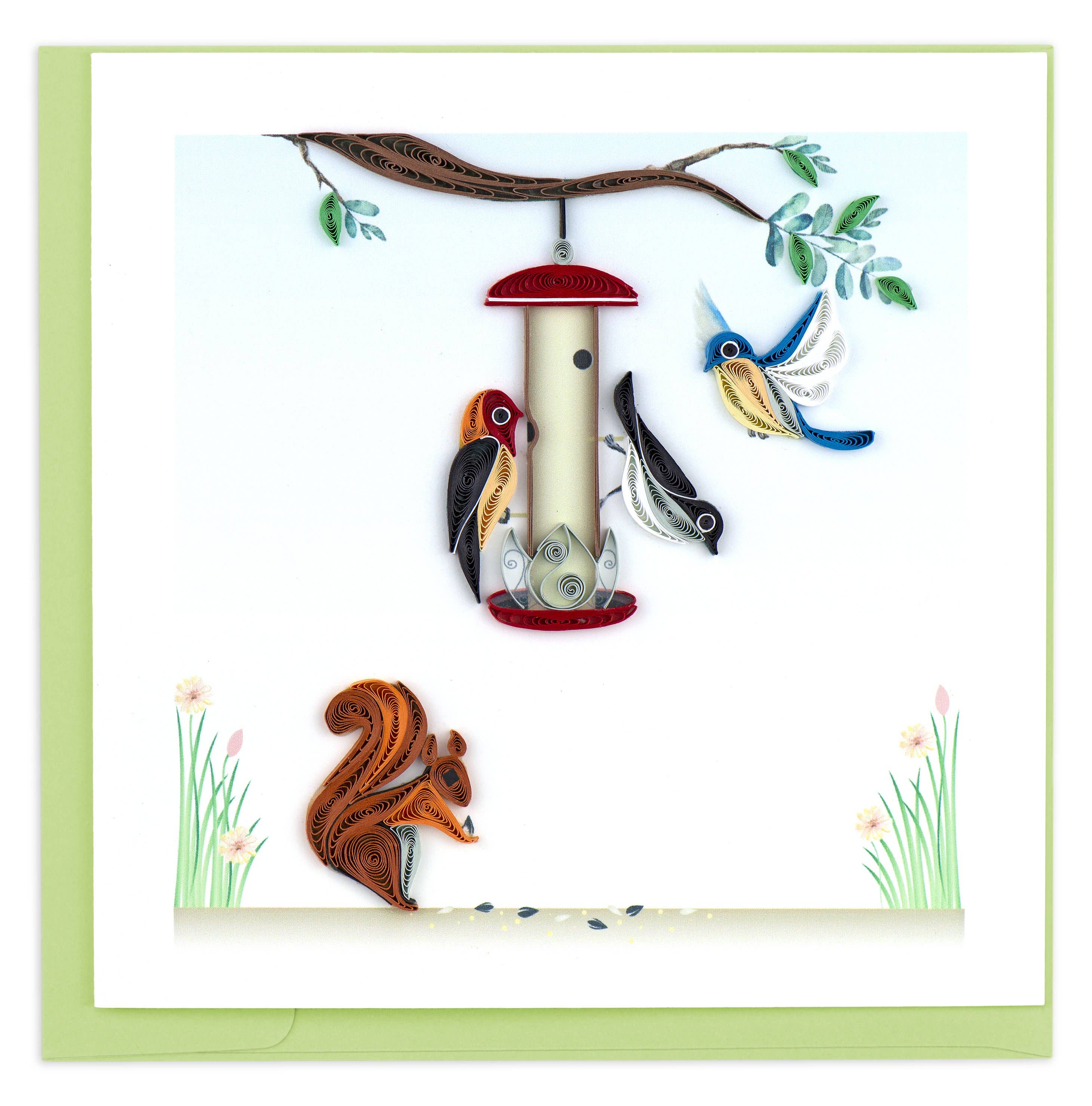 Bird Feeder Greeting Card