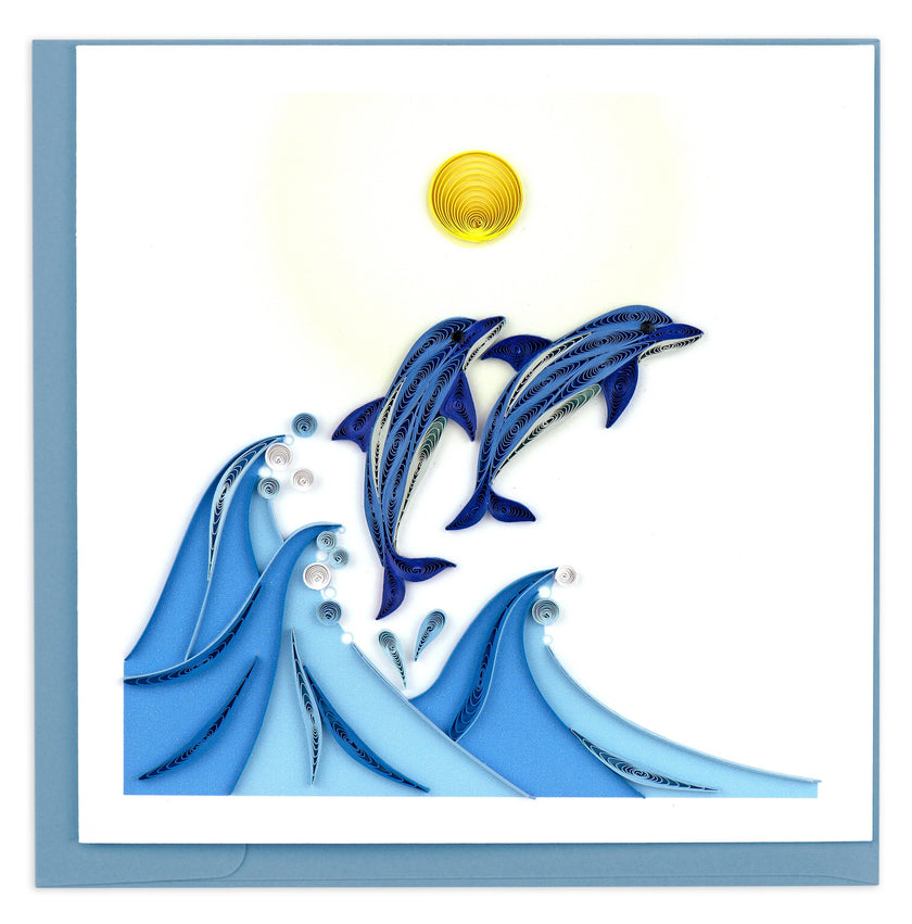 Jumping Dolphins Greeting Card
