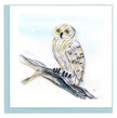 Snowy Owl Quilled Greeting Card