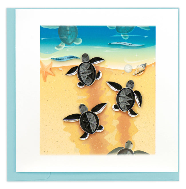 Sea Turtle Hatchlings Greeting Card