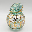 Blown Glass Jar - Starburst Green