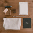 Block Printing Pouch Kit - Tulip Print | Hand-Carved Wood Blocks + Canvas Zip Pouch
