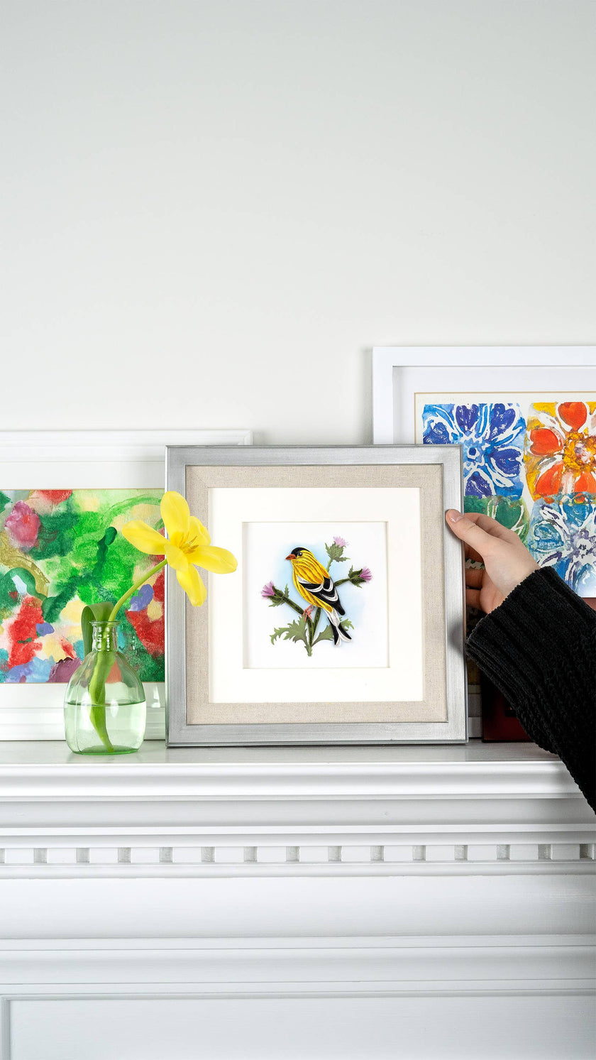 Quilled American Goldfinch Greeting Card