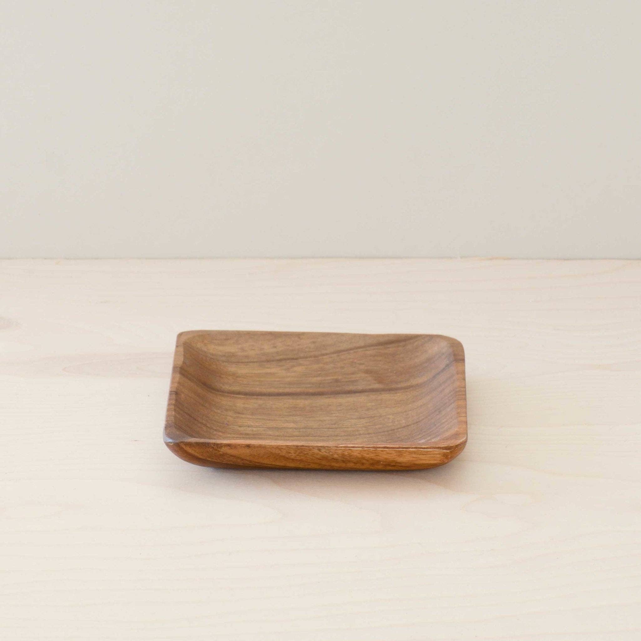 Acacia Wood Square Dish - Snack Tray