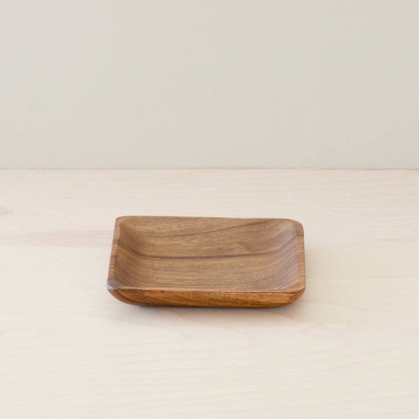 Acacia Wood Square Dish - Snack Tray