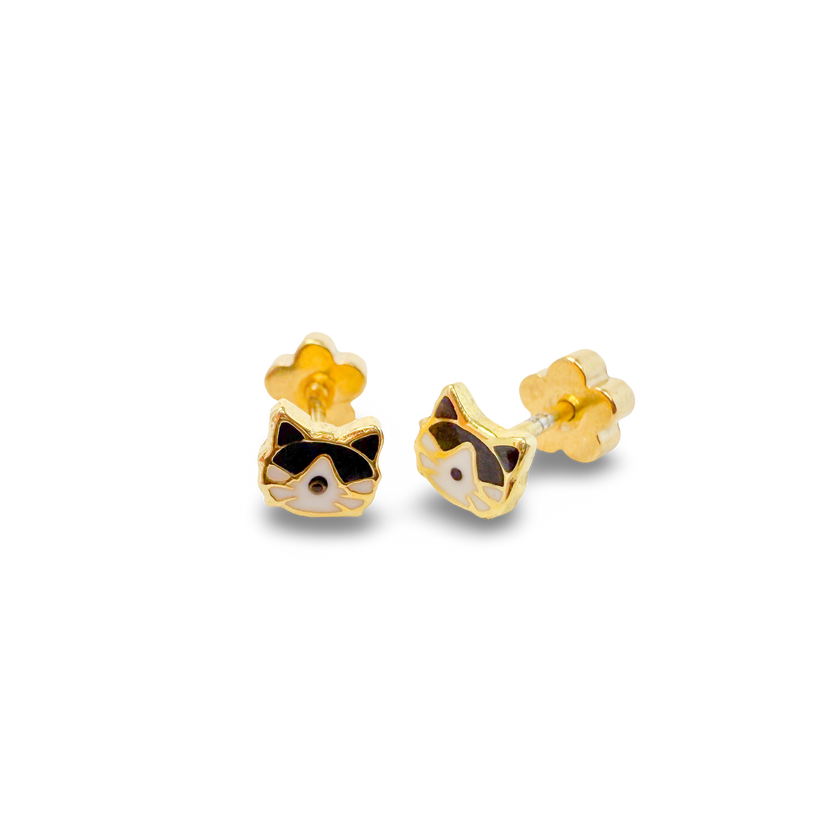 Cat Tiny Stud Earrings