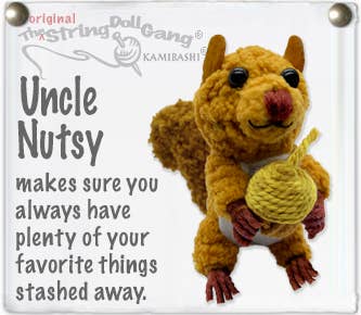 Uncle Nutsy the Squirrel String Doll Keychain