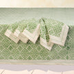 MOSAIC SAGE Cotton Tablecloth: 60