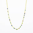 Tila Strand Necklace: Green Denim