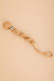 Macrame Paci Clip: Taupe