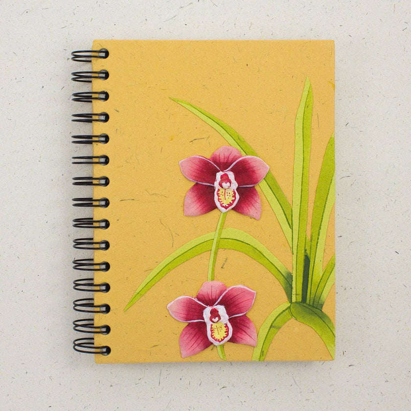 Large Notebook: Sweet Orchid Flower
