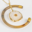 Celestial Reclaimed Horn & Geode Pendant Necklace