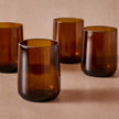 Gronn Upcycled Tumbler, 8 Oz Amber - Set of 4