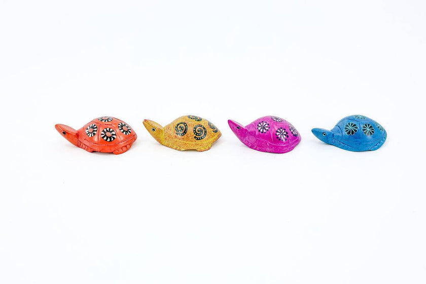 Soapstone Mini Turtle Figurine: Assorted Colors