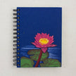 Large Notebook: Lotus Flower Dark Blue