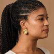 Kiran Crumpled Spiral Post Earrings