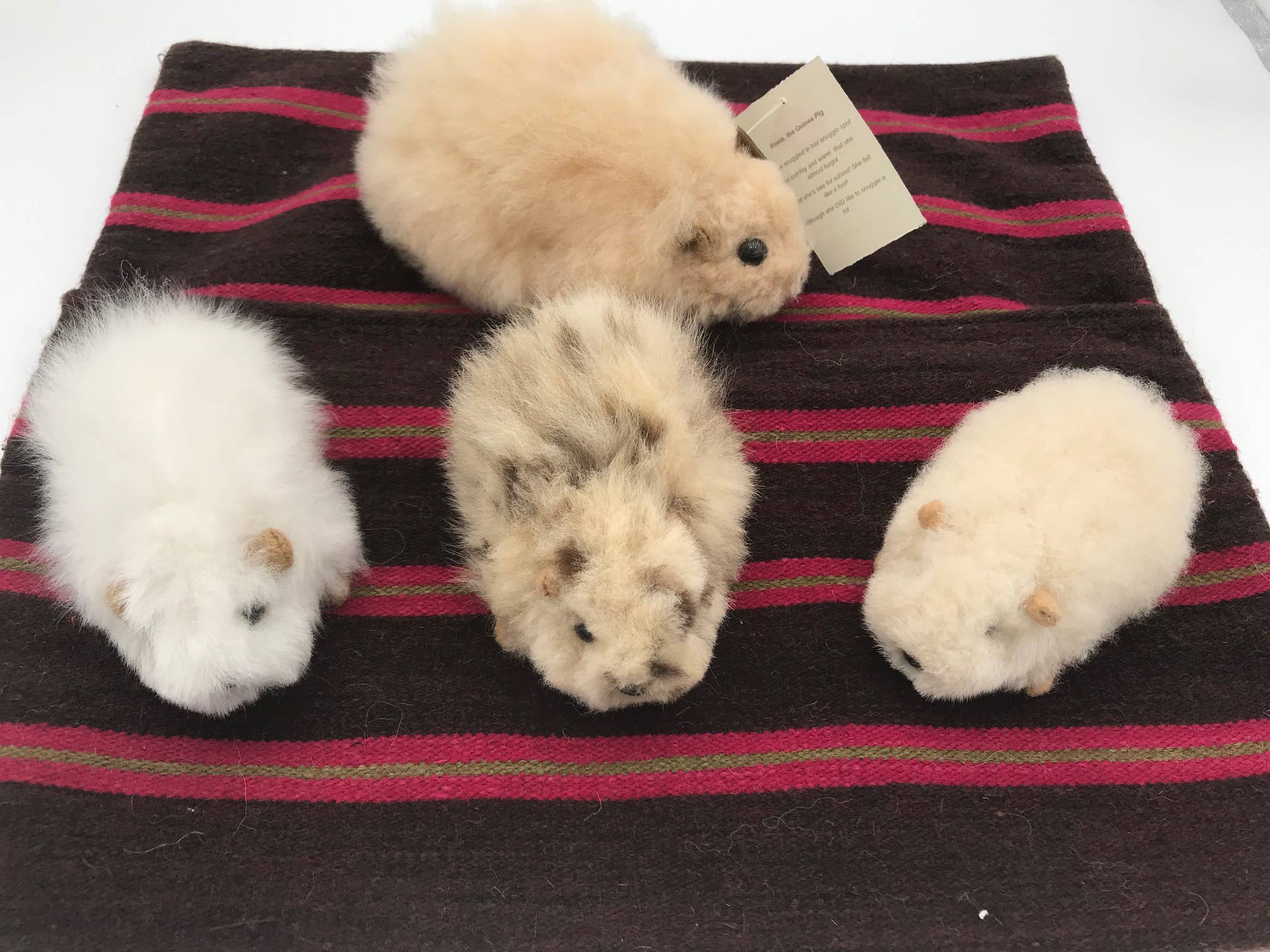 Cuyita Guinea Pig Alpaca Fur Toy: 5” x 2.0”