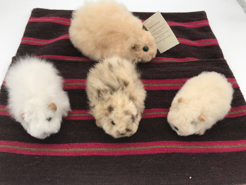 Cuyita Guinea Pig Alpaca Fur Toy: 5” x 2.0”