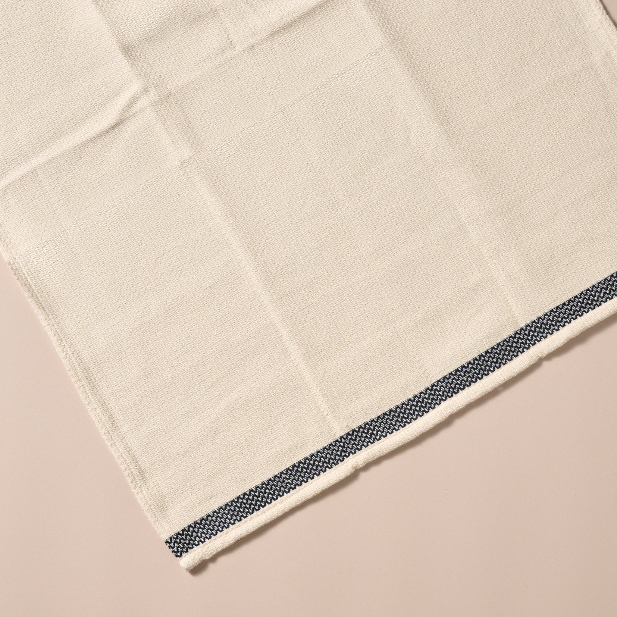 Multi-Striped Cream Black Tea Towel Set