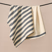 Multi-Striped Cream Black Tea Towel Set