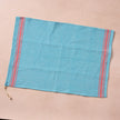 Matbakh Cotton Tea Towel - Aqua with Red