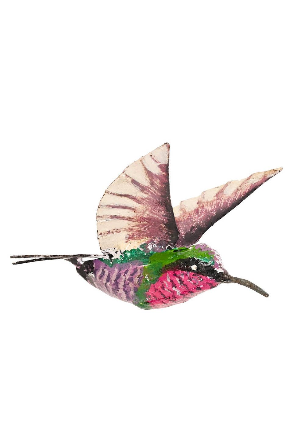 Recycled Metal Hummingbird Hanging Sculpture