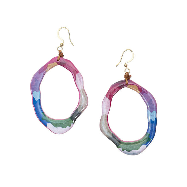 Kira Earrings: Forest Green Combo