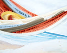 Quilled Beach Hammock Greeting Card