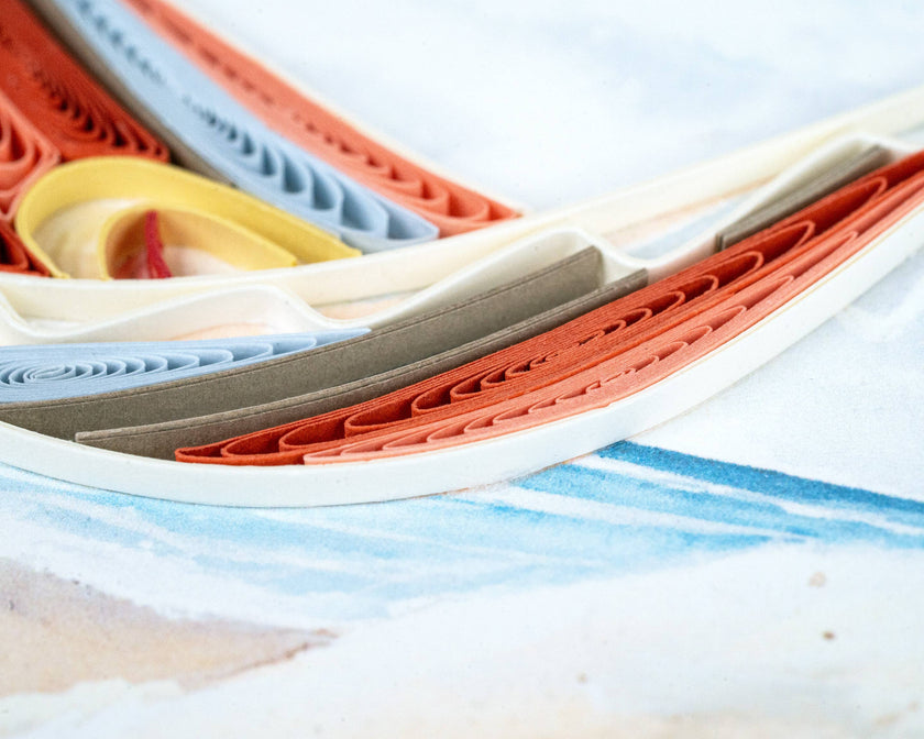 Quilled Beach Hammock Greeting Card