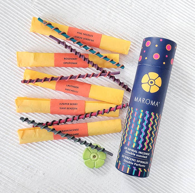 Spiral Incense Yellow Set
