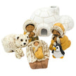 Ceramic Nativity Polar Set of 8 : North Pole Christmas