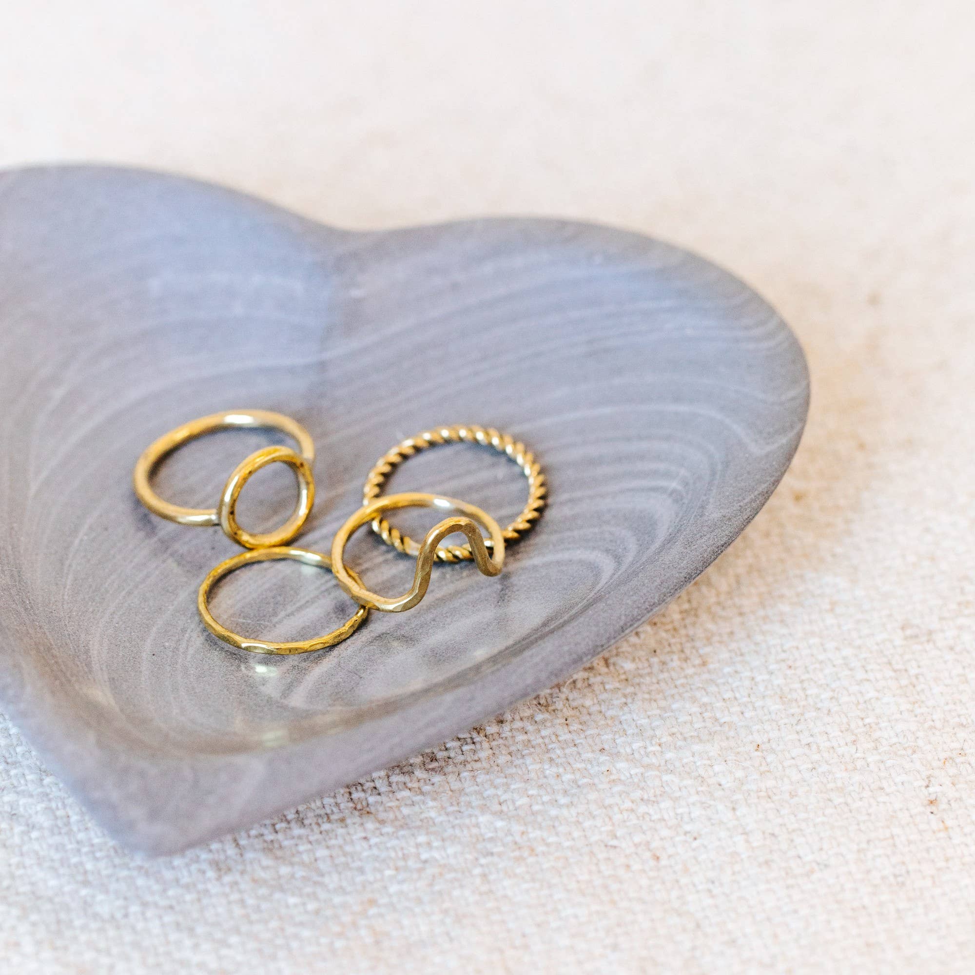 Soapstone Heart Dish: Storm