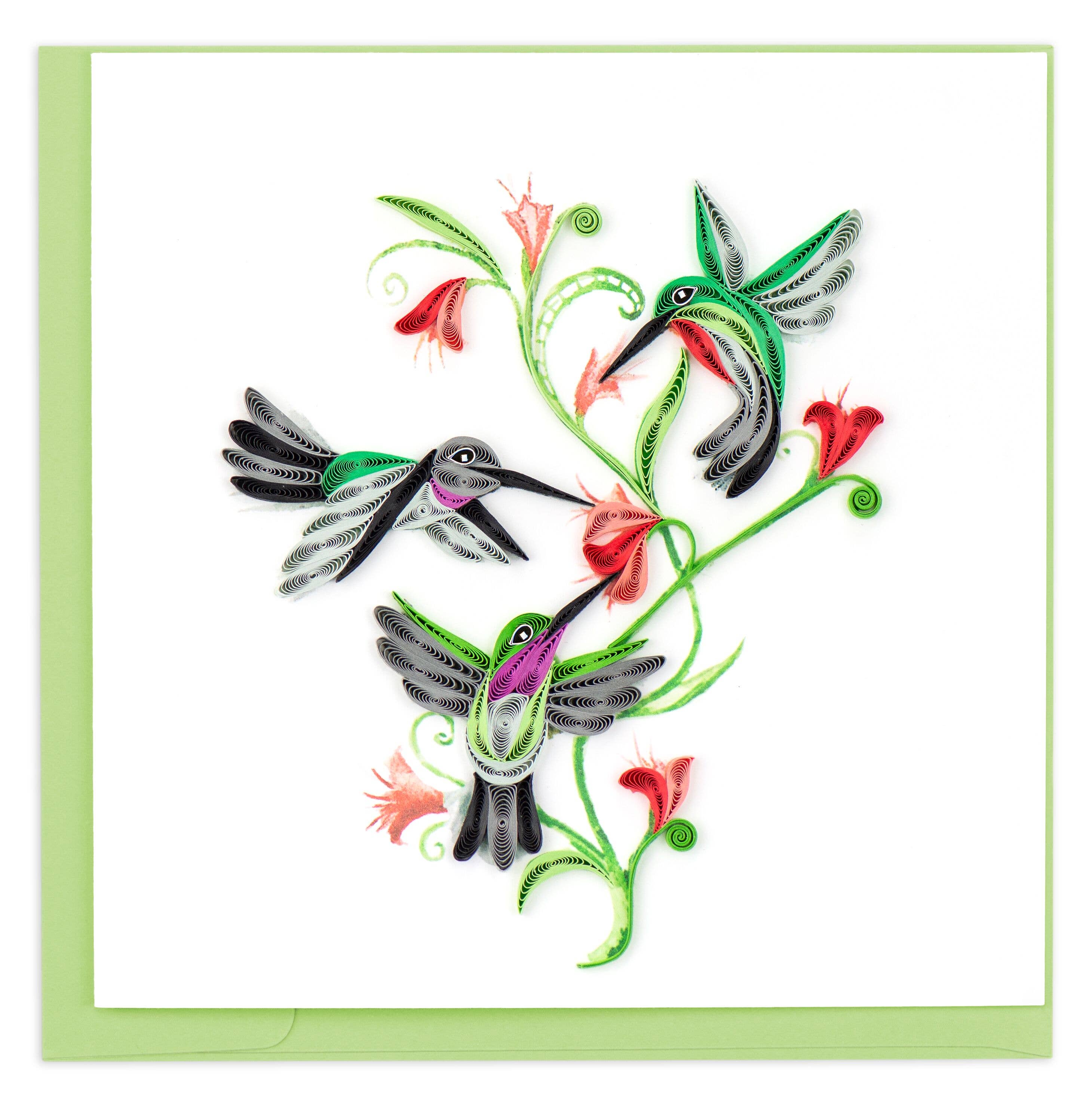 Hummingbird Trio Greeting Card